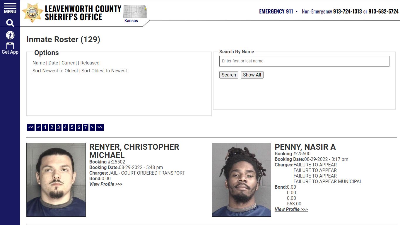 Inmate Roster - Leavenworth County Sheriff's Office